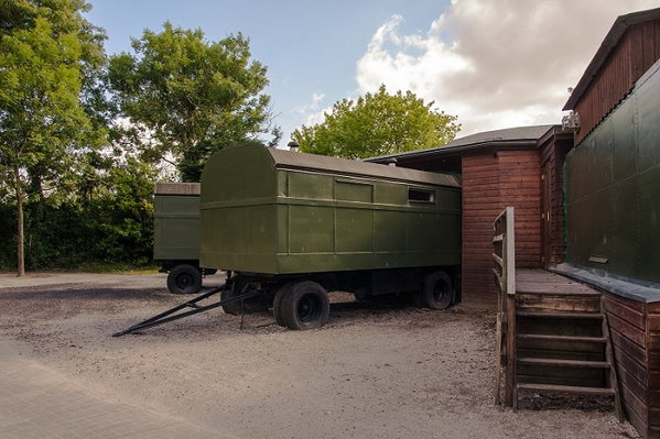 Pipowagen van de groepsaccommodatie De Mobiel Loges bij De Postwagen